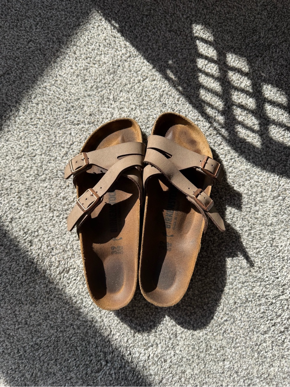 Birkenstock Brown Dual-Strap Sandals